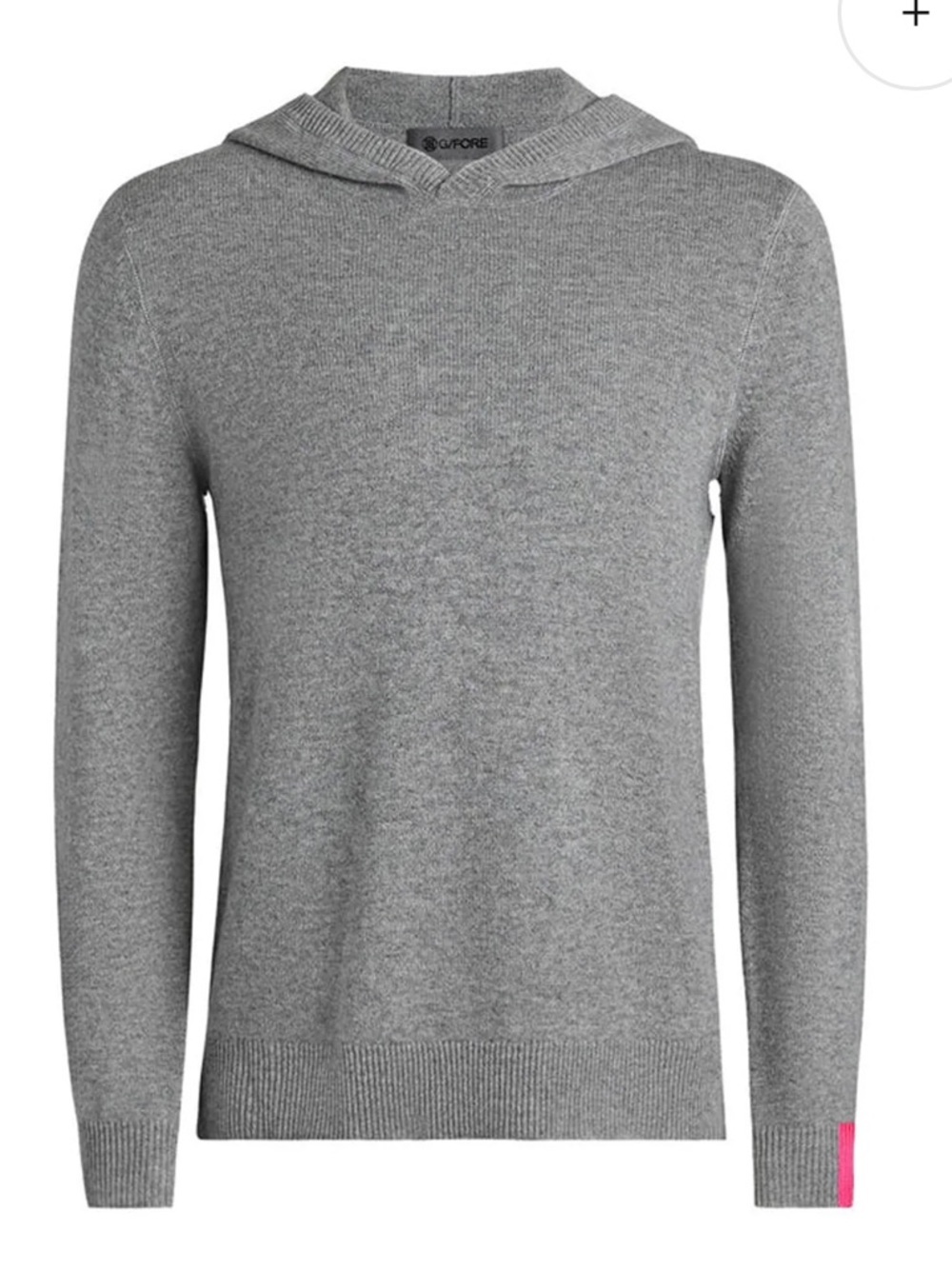G/FORE 100% Washable Cashmere Gray Unisex Hooded Sweater Sz XS NWT